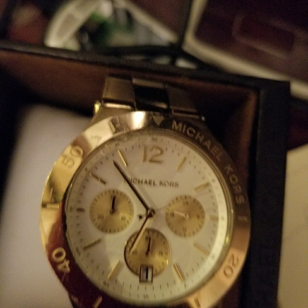 Mk gold tone men's watch